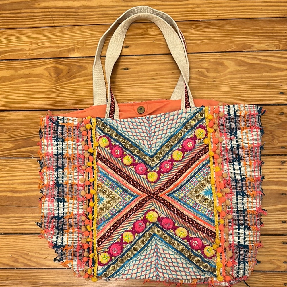 Colorful Patterned Tote Bag